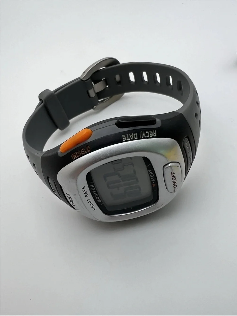 Timex Digital Heart Rate Sports Watch - Black, Silver & Orange